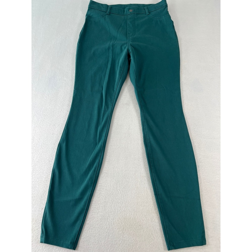 Time and Tru Jeggings Womens M 8-10 Green Excellent High Stretch Skinny Pants